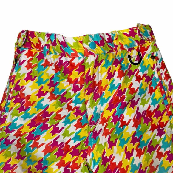 L.L.Bean Kids Houndstooth Ski Pants 10 Multicolor Insulated Snow Pink - Picture 4 of 7